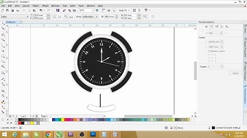 clock create in coreldraw in hindi with hidden commands