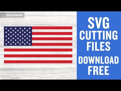 American Flag Svg Free Cut Files for Scan n Cut Instant Download