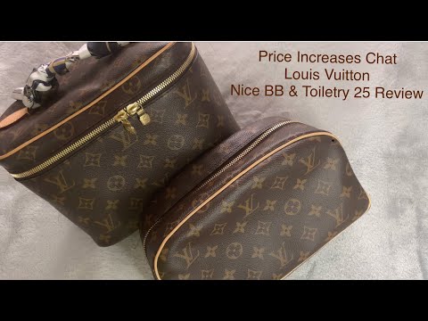 Louis Vuitton Nice BB Toiletries Bag Brume Beige Gold Color
