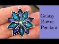 UV Resin Galaxy Star Flower Pendant Earrings Galactic Jewelry UV Resin Tutorial