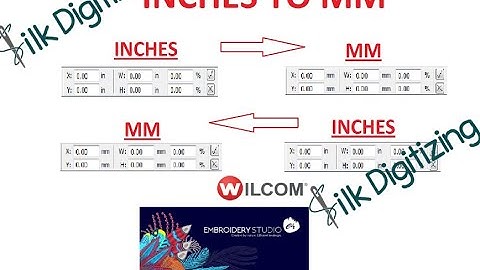 How to set MM to inches and inches to MM in wilcom #wilcom #measurement #matric #us #inches