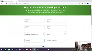 Vuforia網站1-新增vuforia帳號 陳秋榮老師