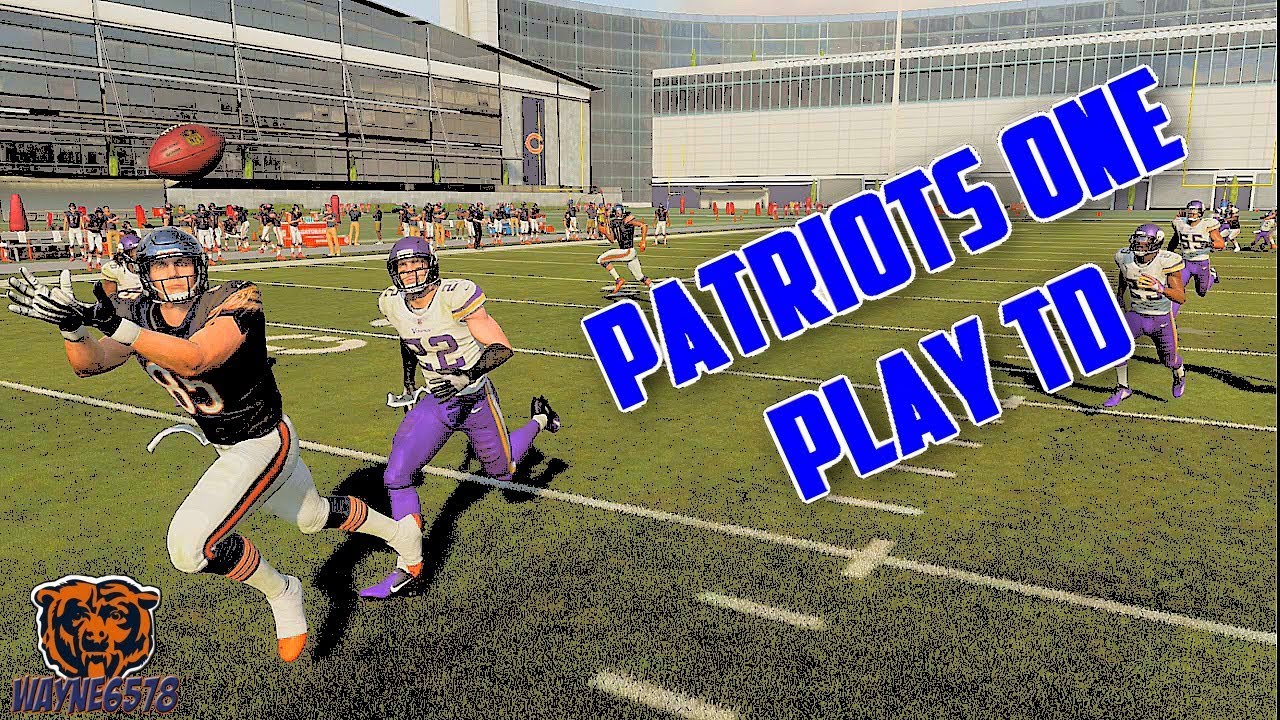 PATRIOTS PASS PLAY TO SCORE TD IN MADDEN 19 MADDEN 19 ONE PLAY