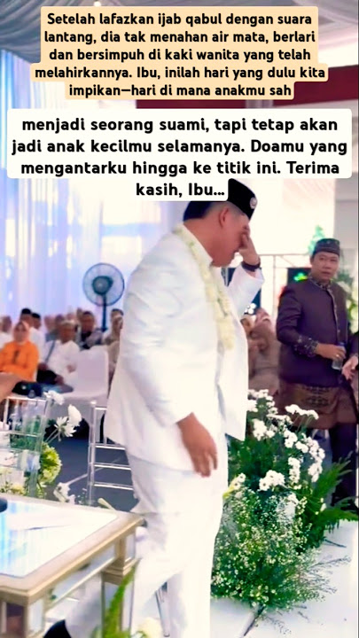 Tangis Pengantin Pria di Kaki Ibunda Usai Ijab Qabul #shorts