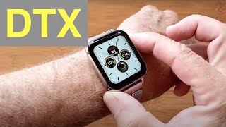 DTNo.1 DTX 1.78” HD Screen IP68 Waterproof BT5 Apple Watch Shaped Smartwatch: Unboxing and 1st Look