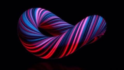 Neon Striped Torus Stock Motion Graphics