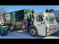 Brand New WM Labrie Side Loader Garbage Truck In Action