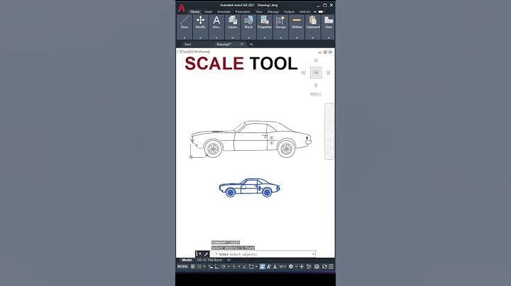 AutoCAD Tutorial 30 How to use Scale tool