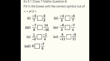 Q.8-Ex 9.1-CH 9-Rational Numbers - CLASS VII -MATHS-NCERT #video #viral #subscribe #trending #shorts