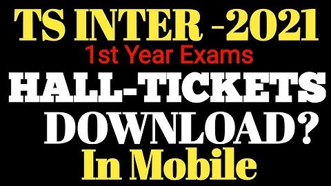 TS Inter-2021 1st year Hall-Tickets How can we Download? @MATHSSUPERTIPSANDTRICKS