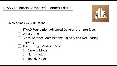 STAAD Foundation Advanced Tutorials: STAAD Foundation Advanced interface