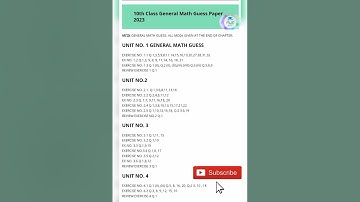 10th General Math Guess Paper 2023 | 10th class general math guess paper 2023 #10thclass