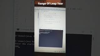 How To find Range of Leap year in java language # Build Logic