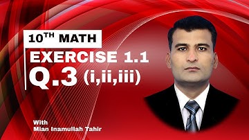 Q3 (i, ii, iii) exercise 1.1 class 10th | solve by completing square