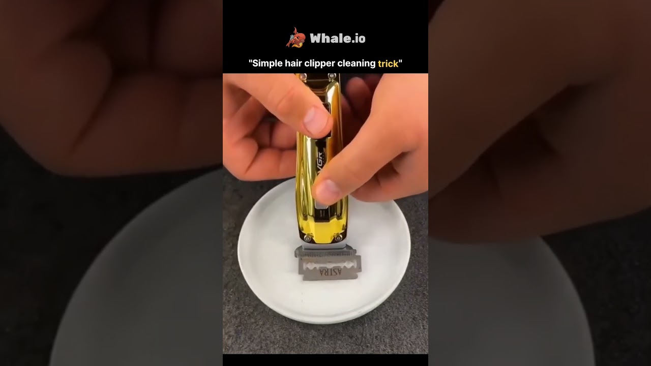 Simple hair clipper cleaning trick😱