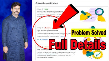 FIX IN ADSENSE - Probem Solved New Youtubers 2022