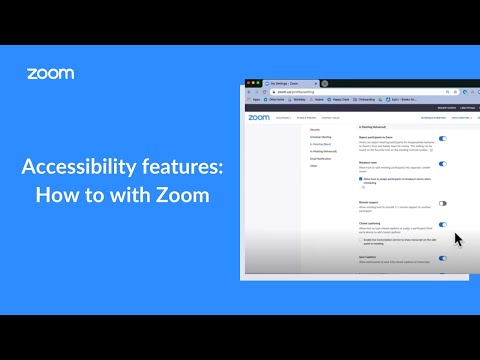 How To Use Accessibility Features With Zoom