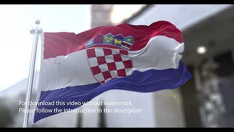 Croatia flag with 3d effect blowing in the wind 3D Flag V2 long