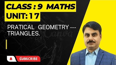 "Mastering Practical Geometry: Triangles | Class 9 Mathematics PTB Unit 17 - MCQs | RYK MATHS"