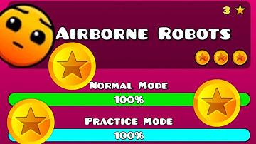 Geometry Dash Meltdown-Ariborne Robots-100%!ALL COINS!!!!!