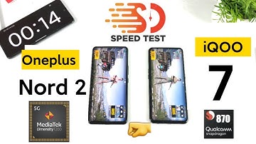 iQOO 7 vs Oneplus Nord 2 Speedtest Comparison which is Fast Snapdragon vs Dimensity 😎😍💪