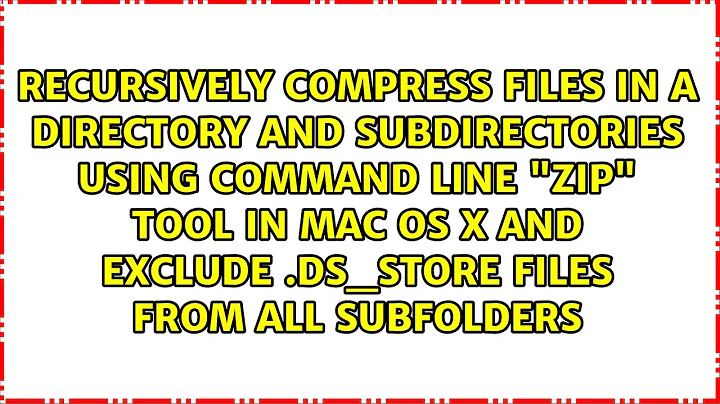 Recursively compress files in a directory and subdirectories using command line "zip" tool in...