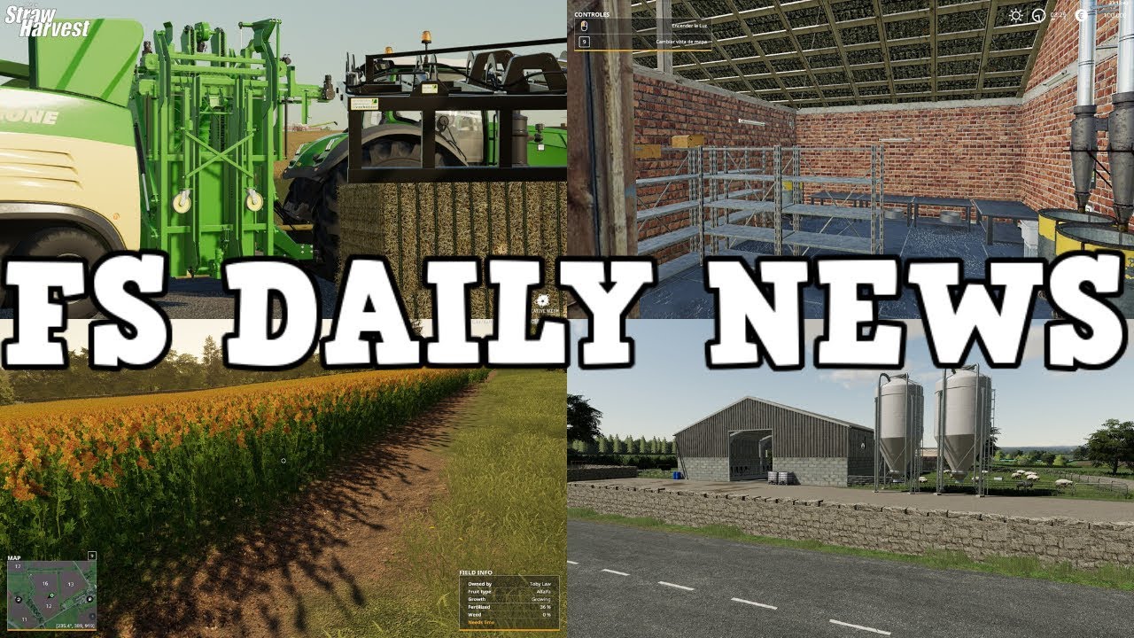 CHEESE, NEW CROPS, STRAW HARVEST PLUS TESTING LIST FS DAILY NEWS Farming Simulator 19 YouTube