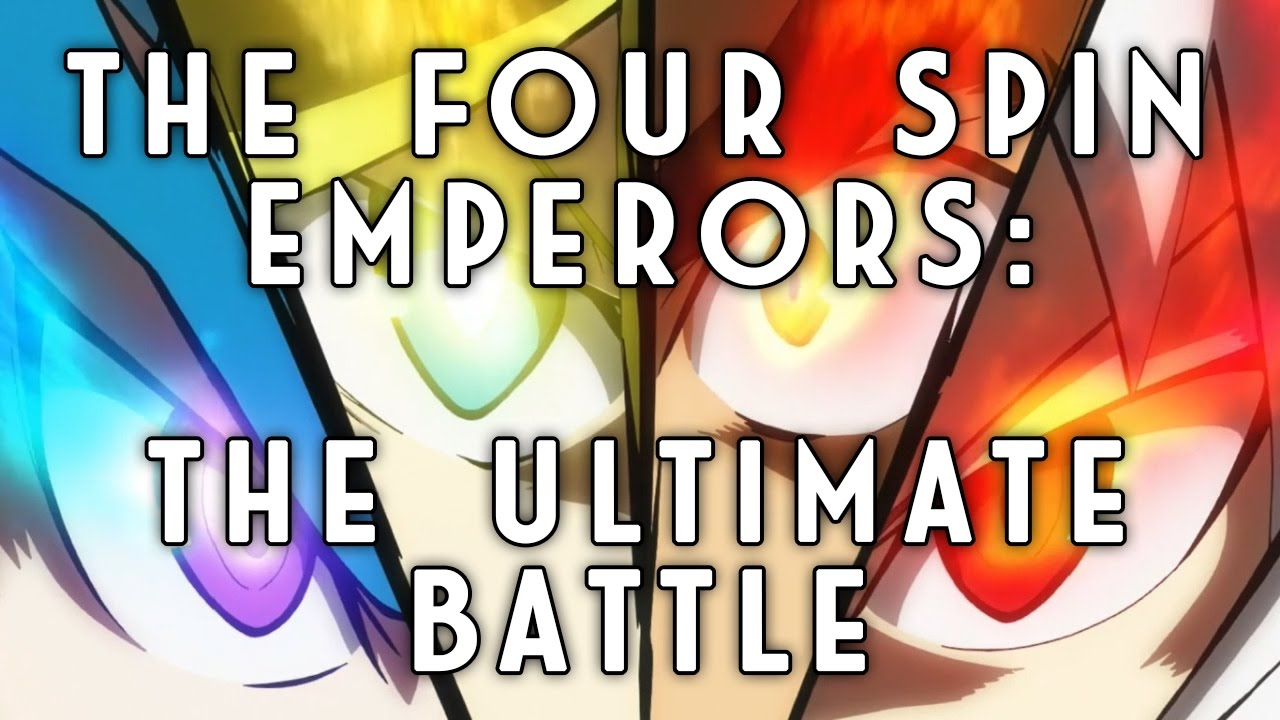 The Four Spin Emperors The Ultimate Battle Shu Lui Xhaka Zac 四転皇 紅シュウ 白鷺城ルイ 灼炎寺カイザ Youtube