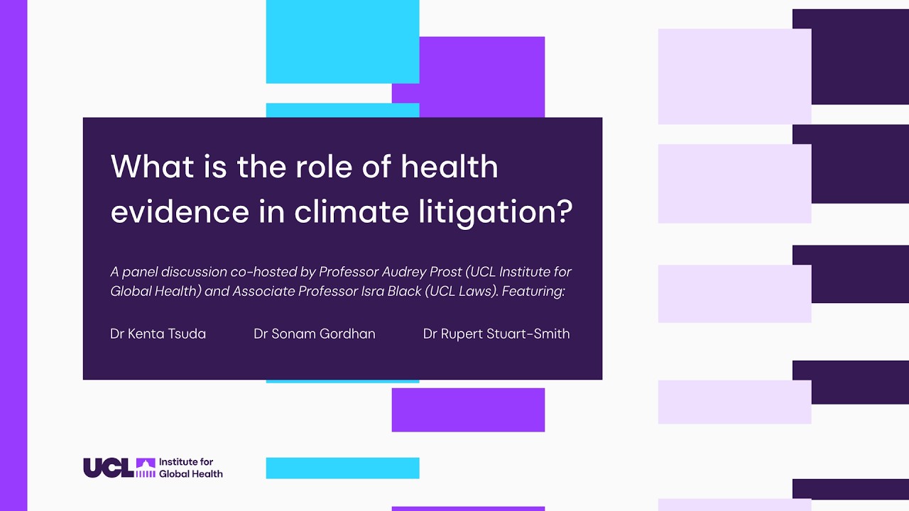 What is the role of health evidence in climate litigation?