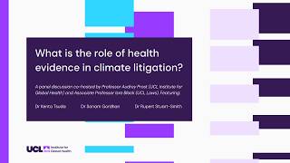What is the role of health evidence in climate litigation?
