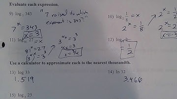 Logarithms Part 3 Homework (all)