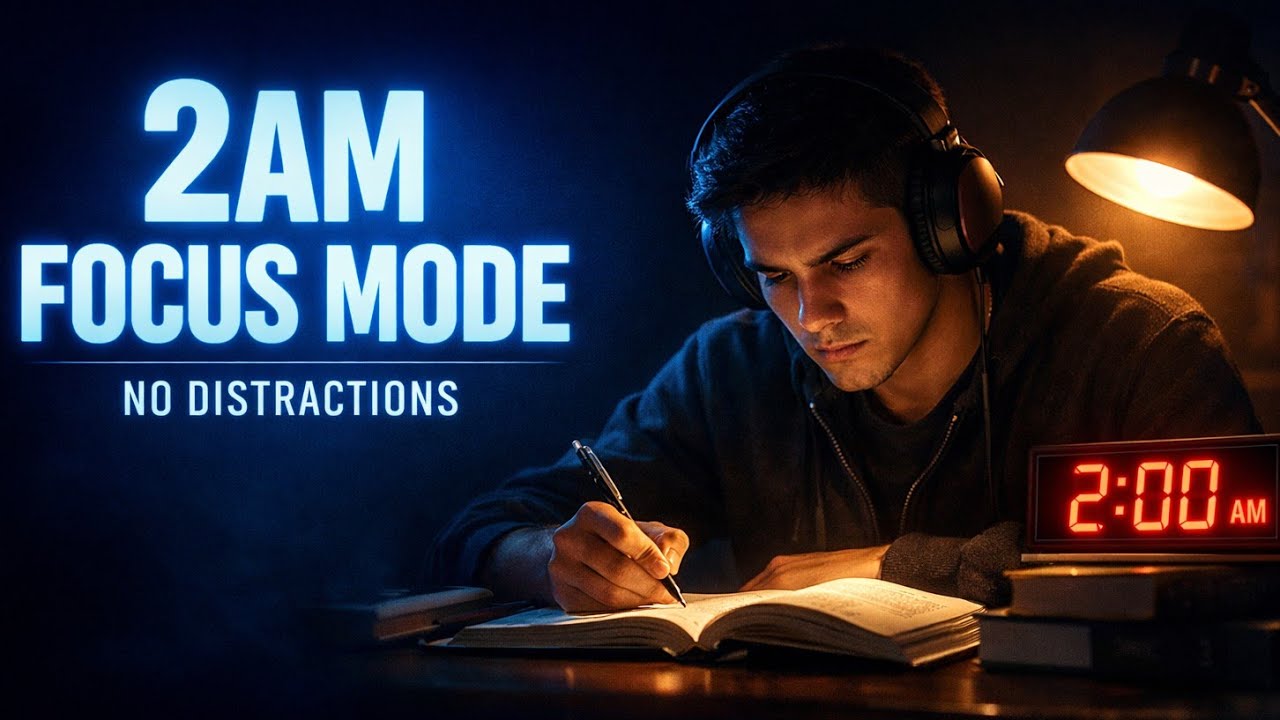 🌙 2AM Late Night Focus | Deep Work Study Music | No Distractions