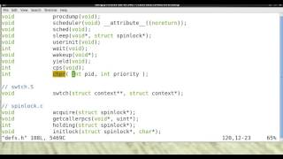 xv6 Adding and changing process priority Wealth