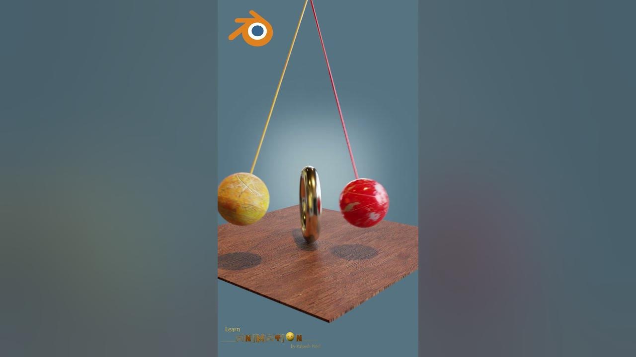 Metal Ball Pendulum Animation in Blender shorts YouTube