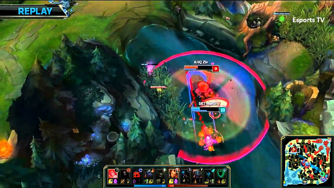 AHQ Ziv & SKT MaRin 1v1 SOLO KILL Scene ( S5 WC Quarter-final G#3 )