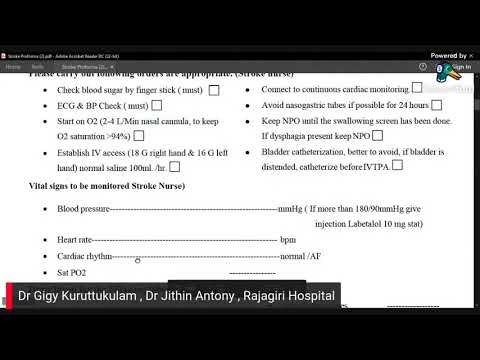 Stroke Proforma Part 1 - Stroke Rounds 36