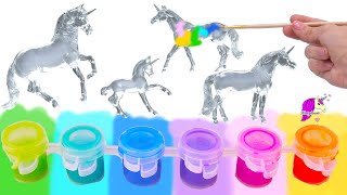 Trying Out NEW Breyer Suncatchers Paint Craft Kit Rainbow DIY Unicorn Horse Set