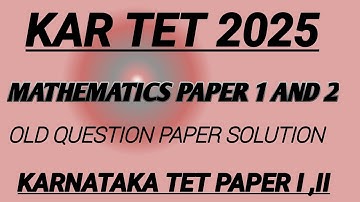 KARTET 2024|TET PAPER 1 MATHEMATICS SOLUTIONS PART 1| #kartet2024  #kartet2023 #kartet2025 #kartet
