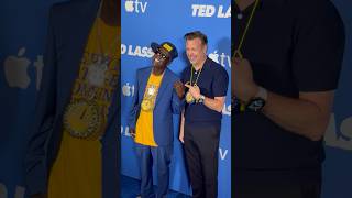 Jason Sudeikis & Flavor Flav link up at #TedLasso Season 4 Brooklyn premiere ⏰💙💛