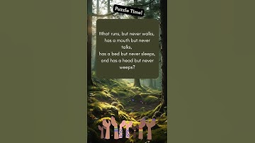 Riddle: What Runs But Never Walks?