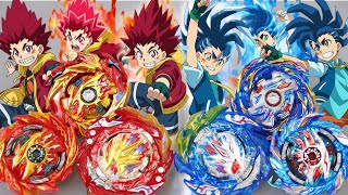 ALL HYPERION \& HELIOS Evolutions Battle! | Beyblade Burst BU \& Sparking