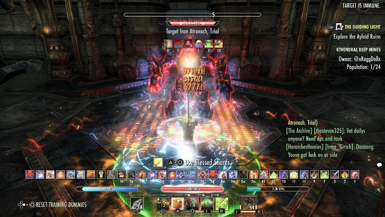 The Elder Scrolls Online 102k dps arc parse - YouTube