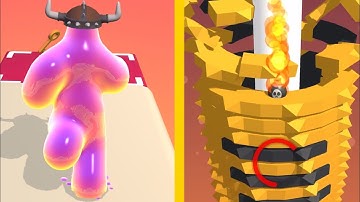 Blob Runner 3D Vs Stack Ball: All Levels Gameplay - New Update Android, iOS