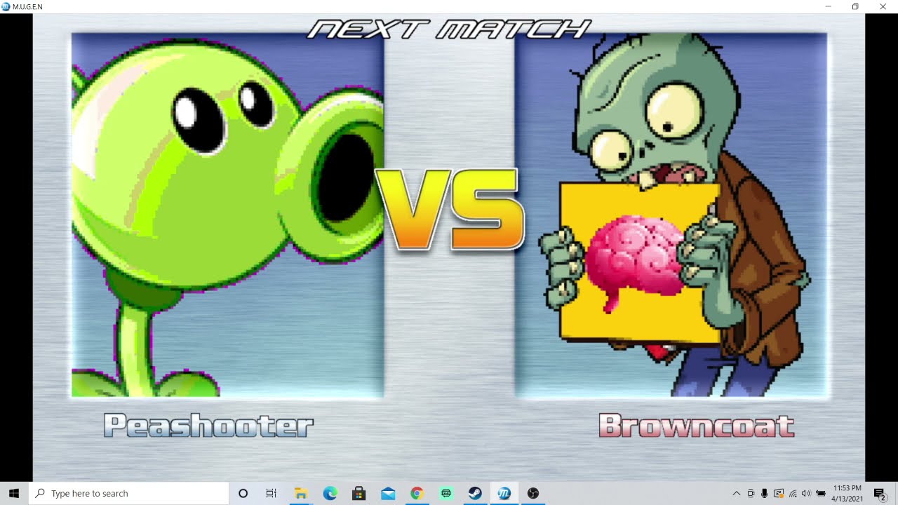Mugen Peashooter Vs Browncoat PVZ Battle i guess YouTube