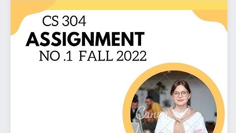 CS304 Assignment no 1 Fall 2022 with solution file .
