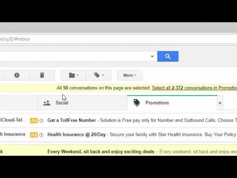 How to Delete all Gmail mails or Spam in single click Inbox | Social | Promotions Tabs easy way 2018 @SureshChilamakuru