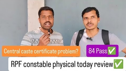  RPF Constable Physical Live Review From Center || 20/11/25 || Central caste certificate problem || 