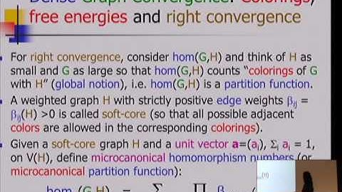 Sparse Graph Limits 1: Left and Right convergence - Jennifer Chayes