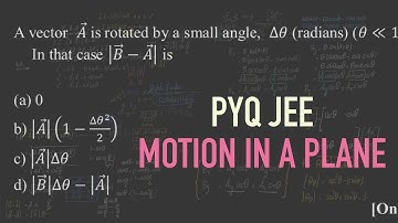 A vector  𝐴 ⃗  is rotated by a small angle,  ∆𝜃 (radians) (𝜃≪1)  to get a new vector 𝐵 ⃗.  In that