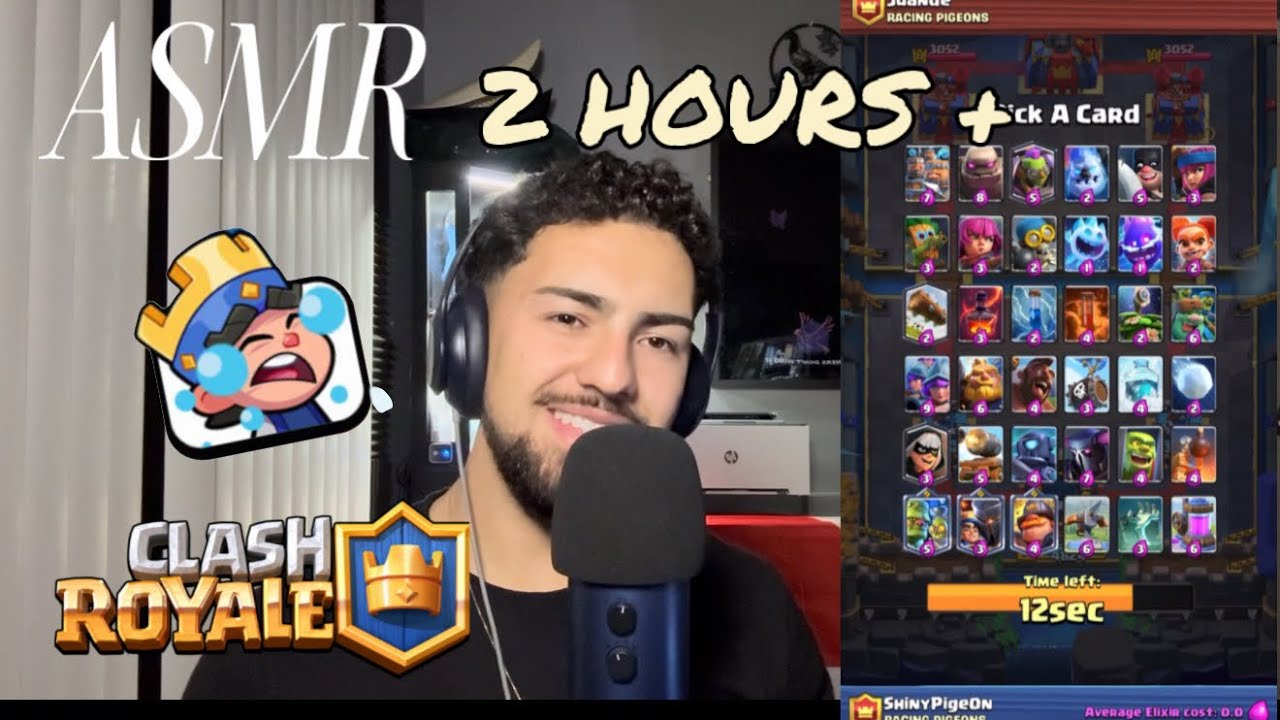 ASMR Clash Royale – 2 Hours of Relaxing Gameplay (Tapping, Mouth Sounds & Whispers)